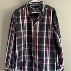 Tommy Hilfiger Men's Plaid Shirt - Red, Blue, White
